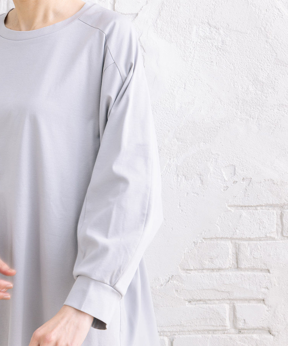 FONTLAB シルケットポンチ×布帛ギャザーコンビプルオーバー