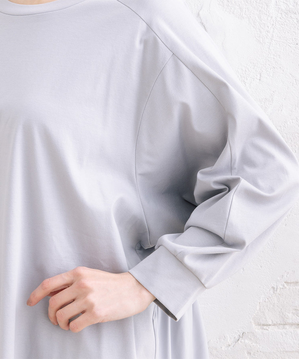 FONTLAB シルケットポンチ×布帛ギャザーコンビプルオーバー