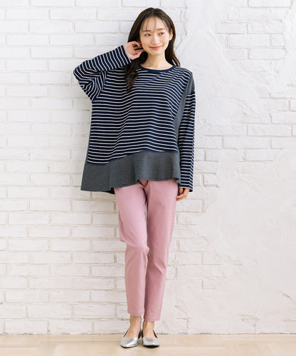 FONTLAB スイッチボーダーアシンメトリーカットソー