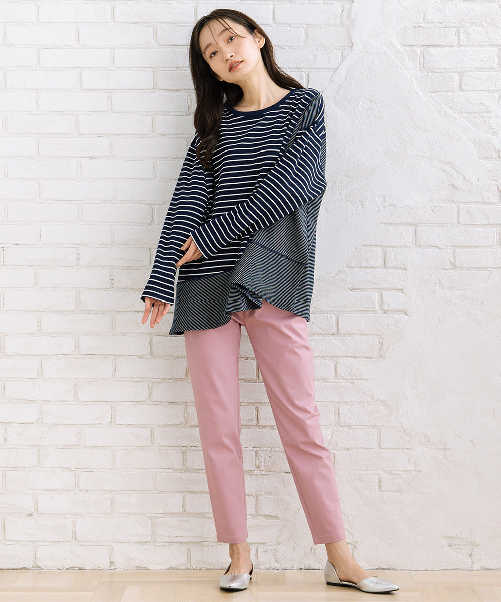 FONTLAB スイッチボーダーアシンメトリーカットソー