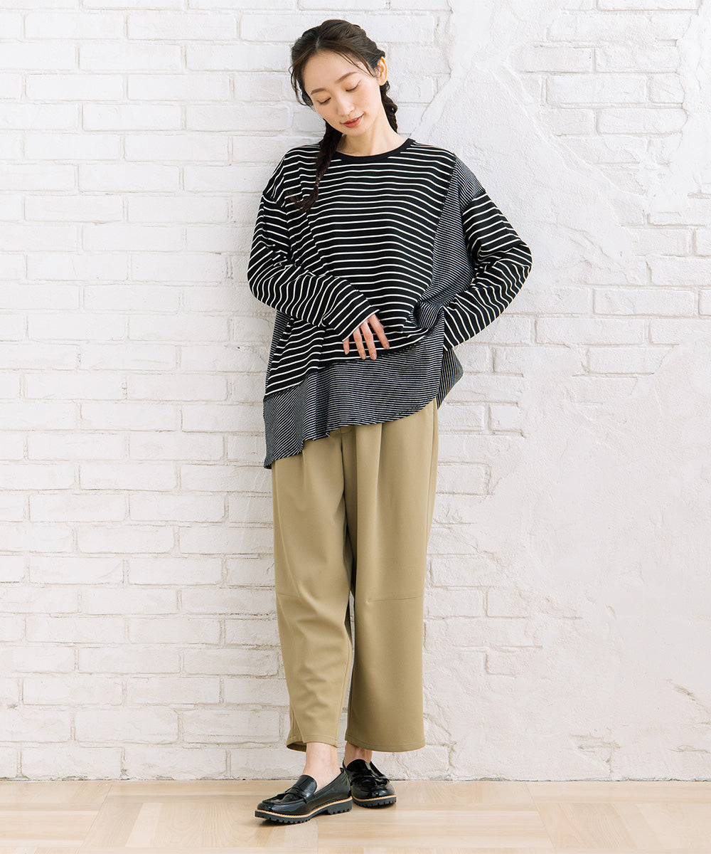 FONTLAB スイッチボーダーアシンメトリーカットソー