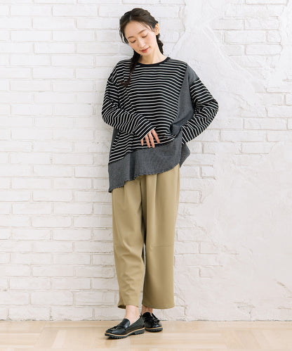 FONTLAB スイッチボーダーアシンメトリーカットソー