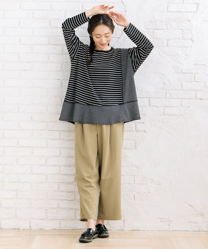 FONTLAB スイッチボーダーアシンメトリーカットソー