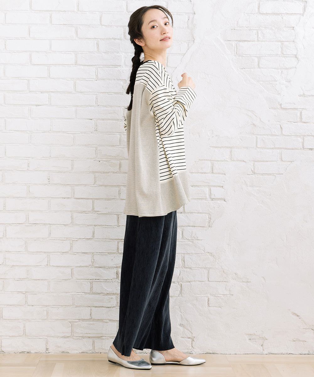 FONTLAB スイッチボーダーアシンメトリーカットソー