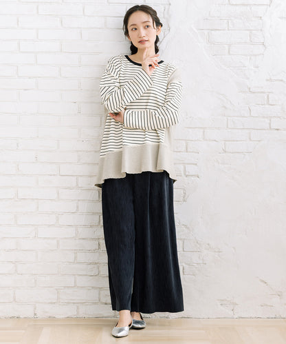 FONTLAB スイッチボーダーアシンメトリーカットソー