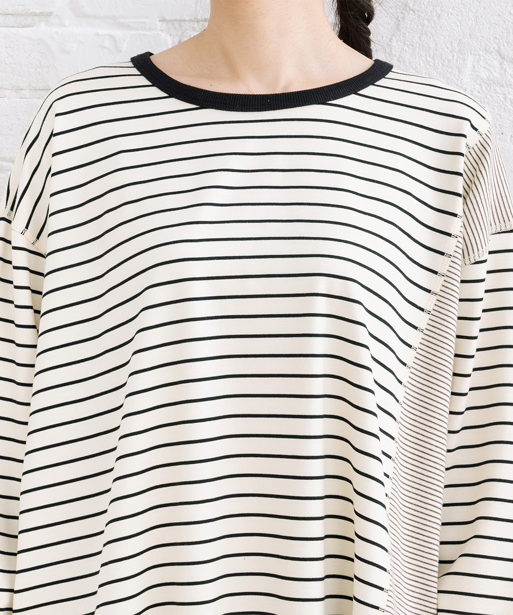 FONTLAB スイッチボーダーアシンメトリーカットソー