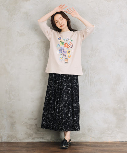 Bleu tango [Rogique]Jorney Memoriesプリント七分袖Tシャツ