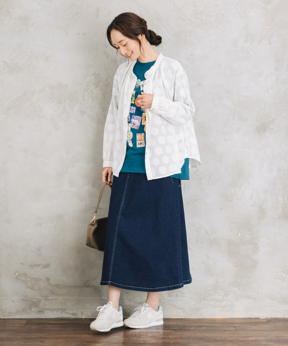 Bleu tango [Rogique]Jorney Memoriesプリント七分袖Tシャツ