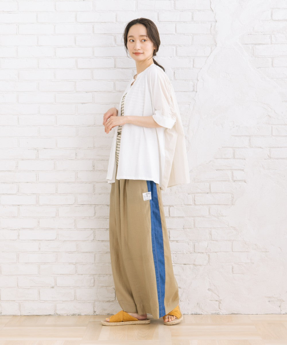 LIYOCA [Rogique][Made in Japan]布帛ドッキングカーディガン【先行予約】