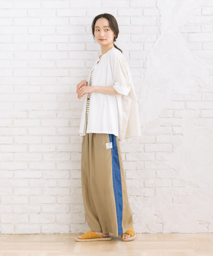 LIYOCA [Rogique][Made in Japan]布帛ドッキングカーディガン【先行予約】