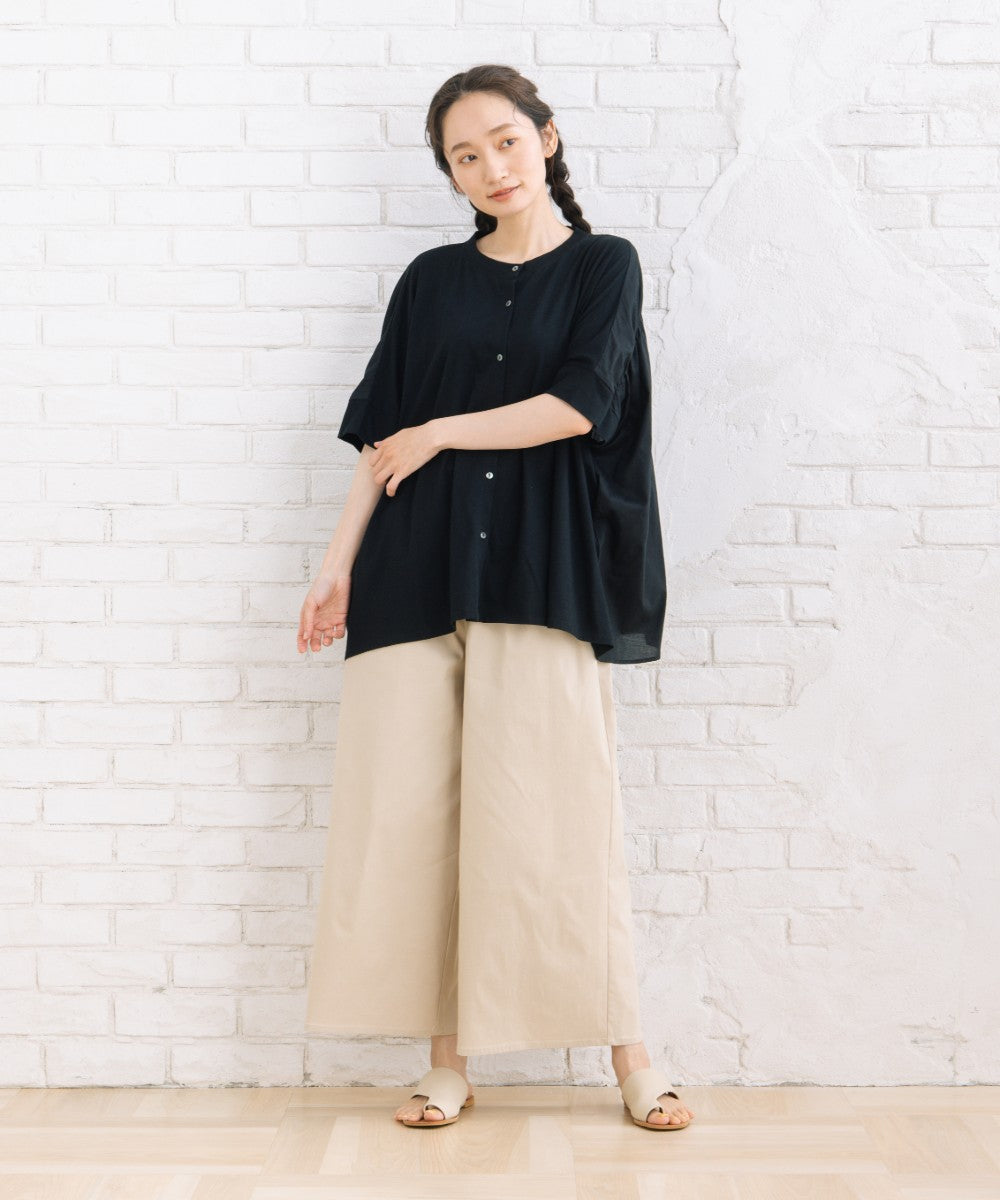 LIYOCA [Rogique][Made in Japan]布帛ドッキングカーディガン【先行予約】