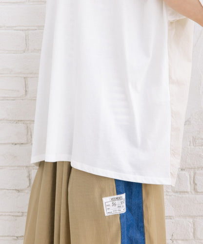 LIYOCA [Rogique][Made in Japan]布帛ドッキングカーディガン【先行予約】