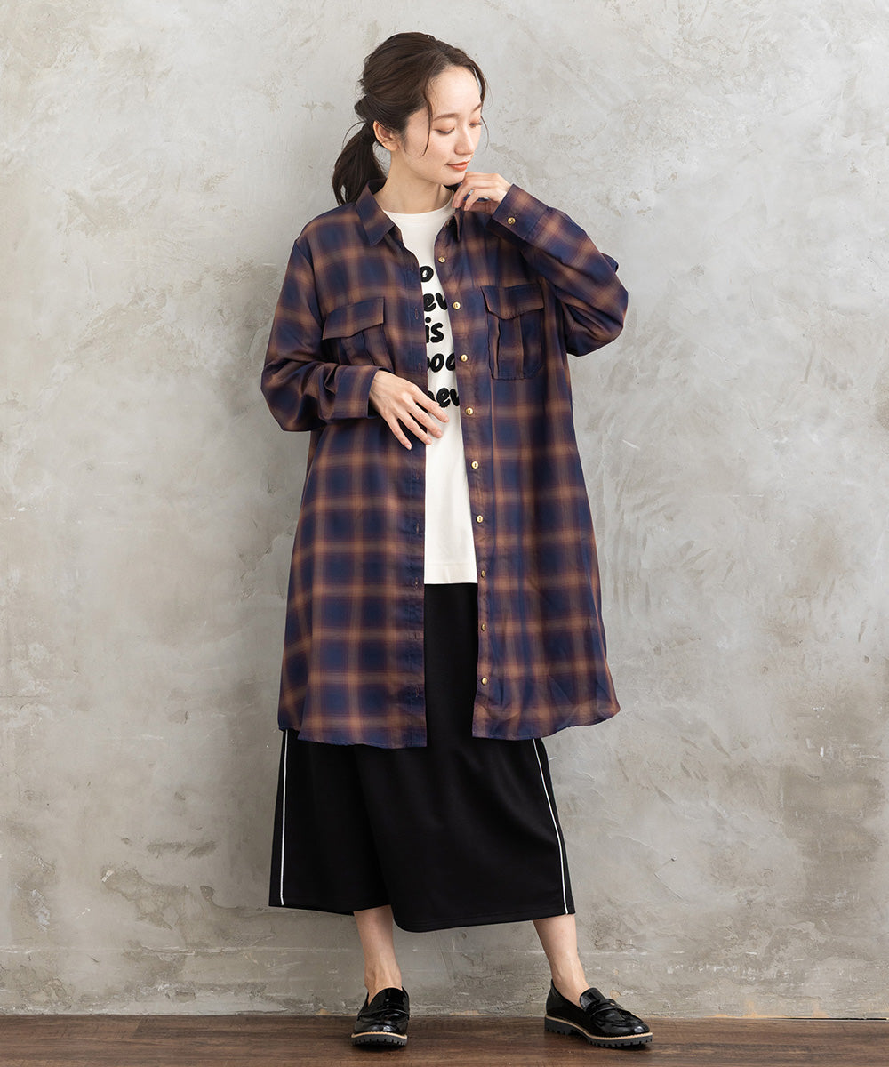 【sabstreet bis】【web限定】15号(3L) サガラロゴ刺繍5分丈プルオーバー