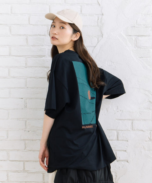 【Web限定】 hummel バックプリントコットンライクTシャツ