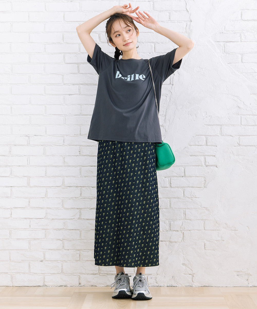 FONTLAB 【COOL・抗菌・消臭・】シルケットフロッキーロゴTシャツ