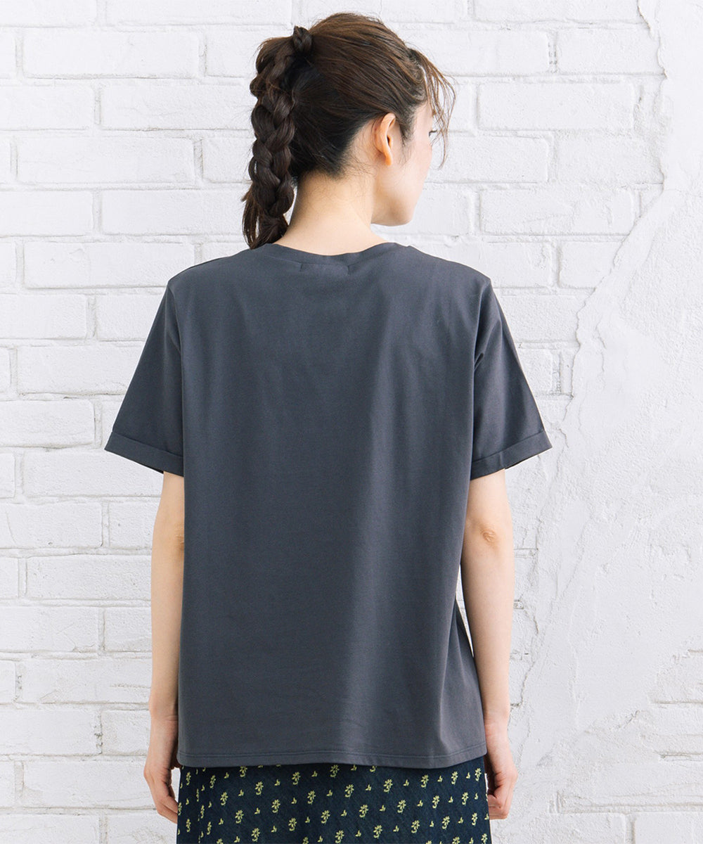 FONTLAB 【COOL・抗菌・消臭・】シルケットフロッキーロゴTシャツ