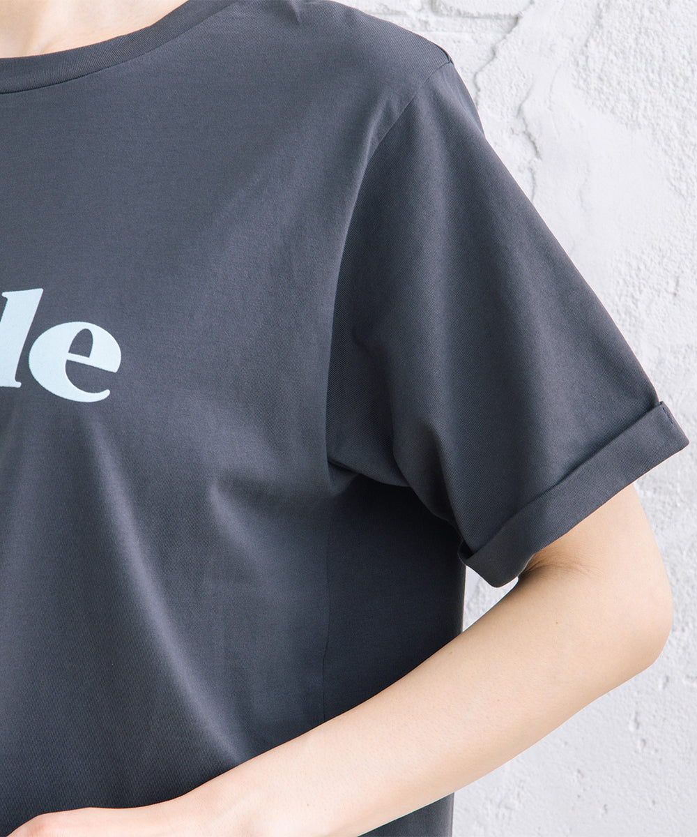 FONTLAB 【COOL・抗菌・消臭・】シルケットフロッキーロゴTシャツ