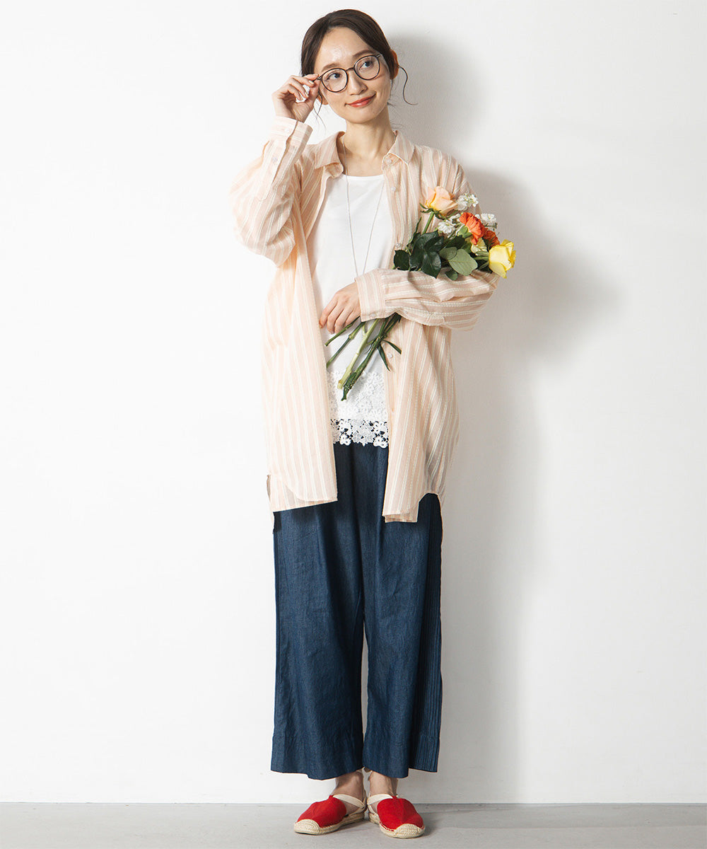 【抗菌・防臭】裾レースタンクトップ