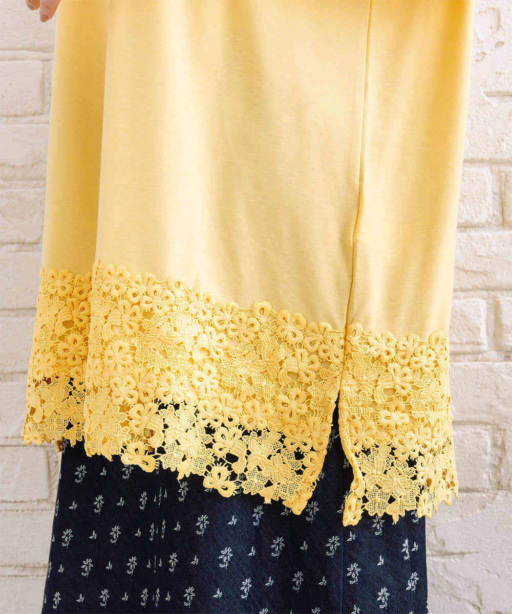 【抗菌・防臭】裾レースタンクトップ