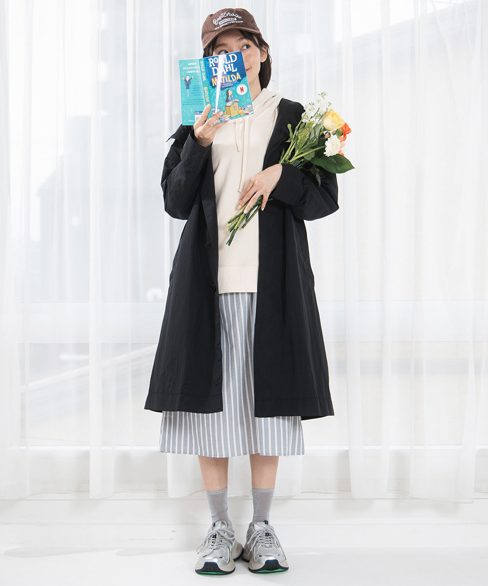 布帛コンビフーディベスト大きいサイズ レディース フーディー