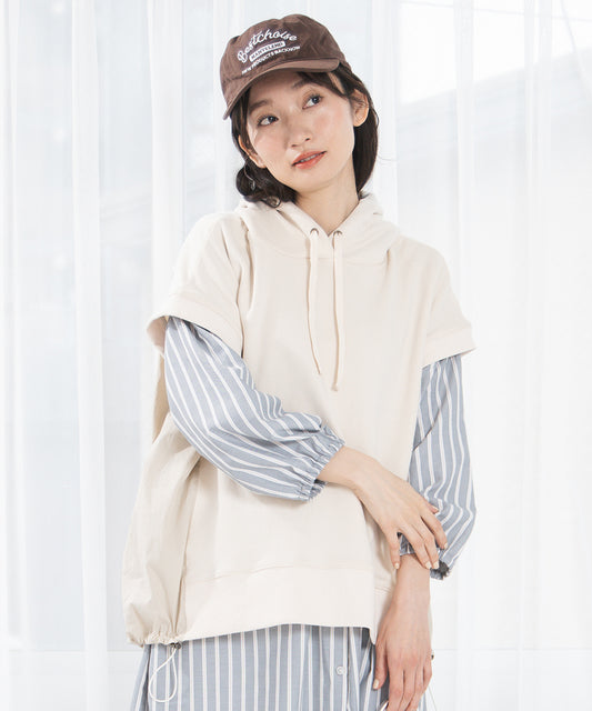 FONTLAB 布帛コンビフーディベスト