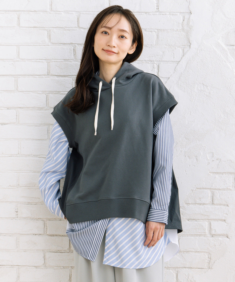 FONTLAB 布帛コンビフーディベスト