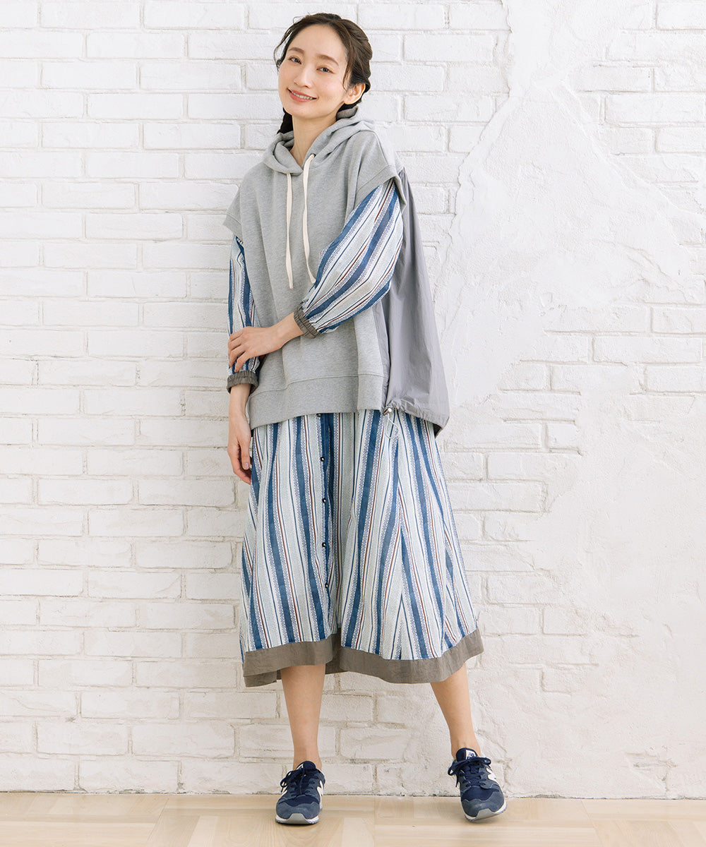 FONTLAB 布帛コンビフーディベスト