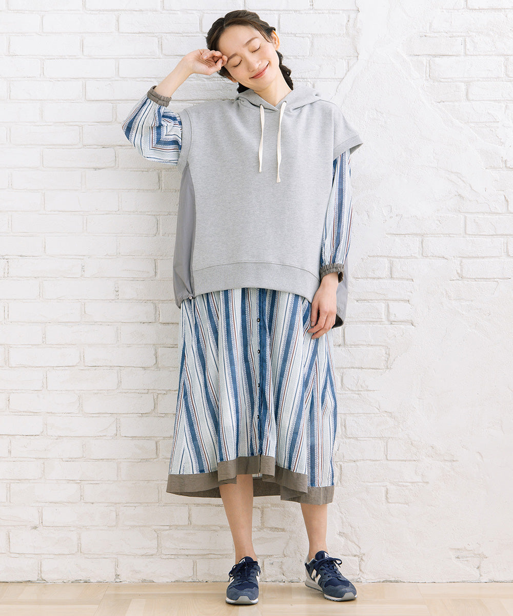 FONTLAB 布帛コンビフーディベスト