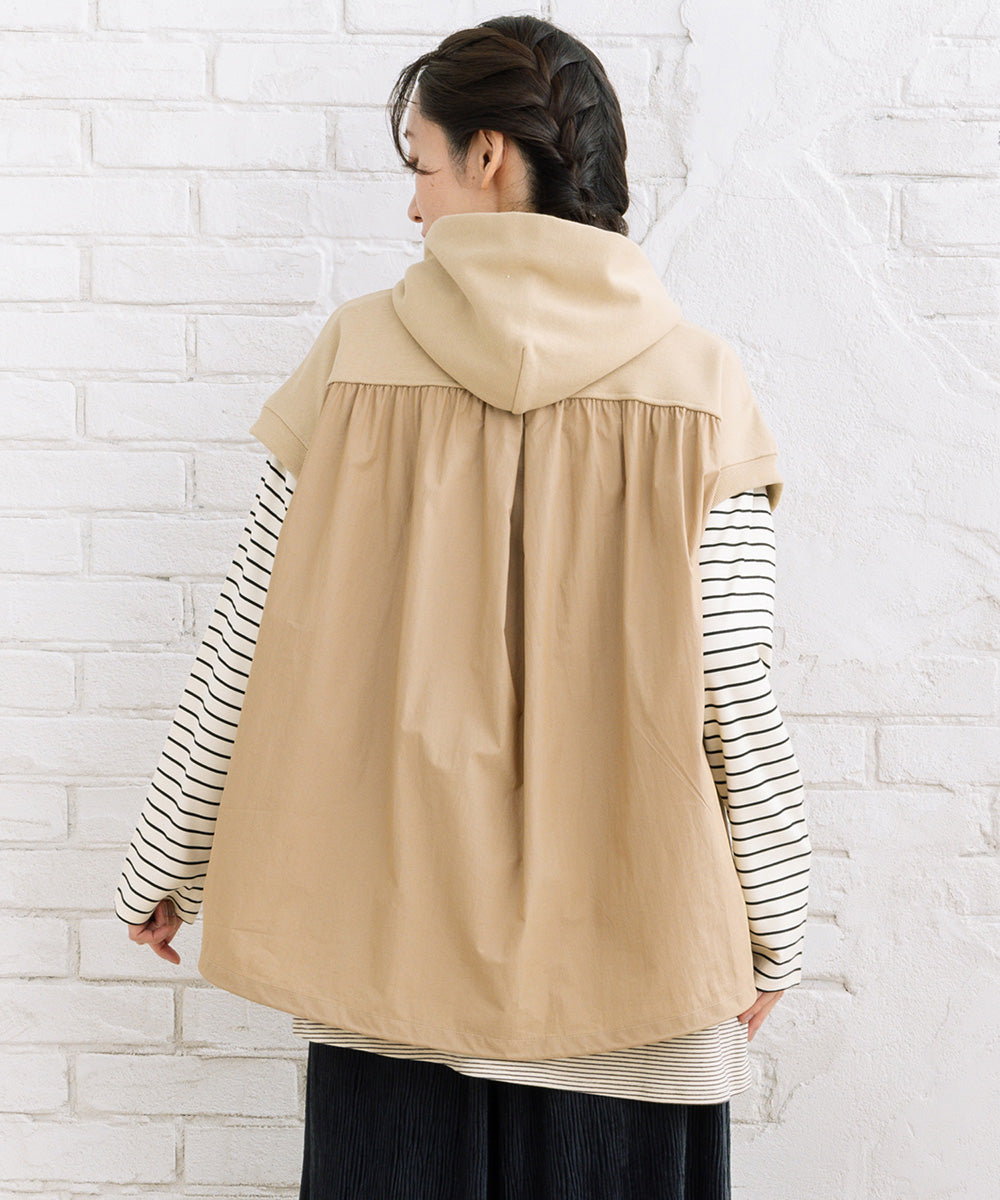 FONTLAB 布帛コンビフーディベスト