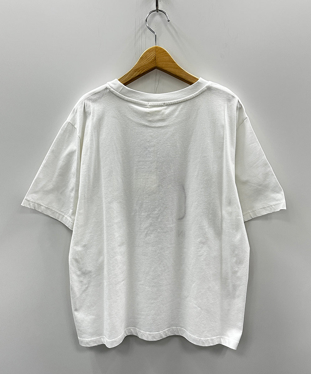 indi&cold ロゴエンブロイダリーTシャツ