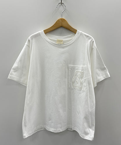 indi&cold ロゴエンブロイダリーポケットTシャツ