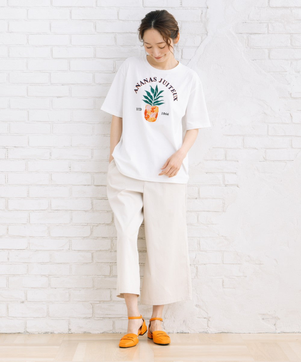 トロピカルパインエンブロイダリーTシャツ