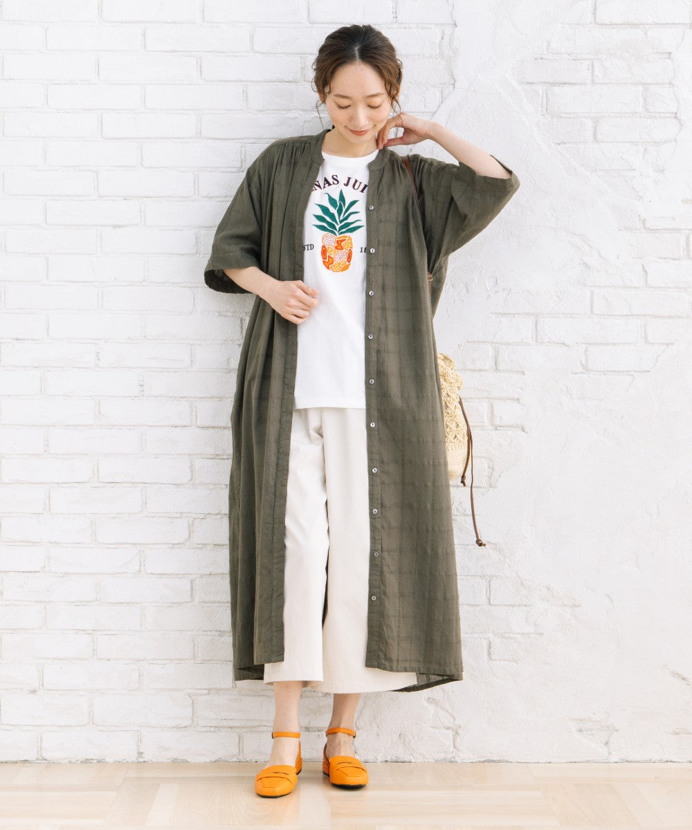 トロピカルパインエンブロイダリーTシャツ