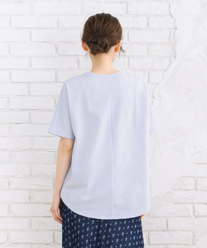 〈MADE IN JAPAN〉【LYCRA・COOLMAX・吸汗・速乾】シアサッカーカットソー【先行予約】