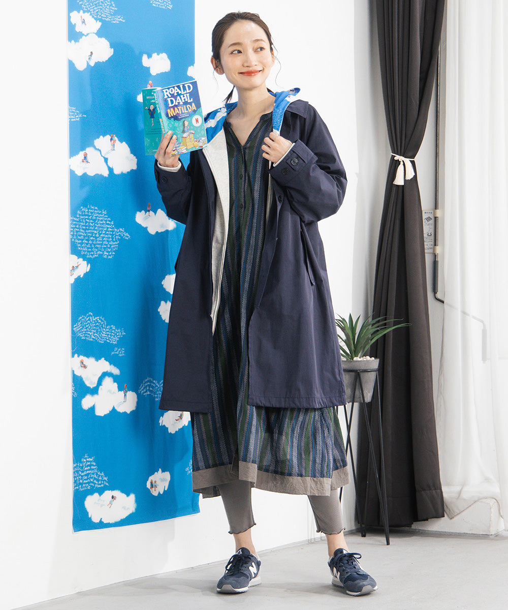 21号(6L～) Bleu tango マチルダプリント裏毛ジップフーディ