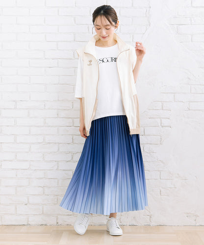 FONTLAB パールデコレートロゴ6分袖Tシャツ