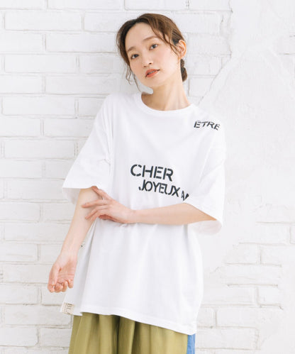 BLANC basque [Rogique]リバーシブルロゴプリントTシャツ