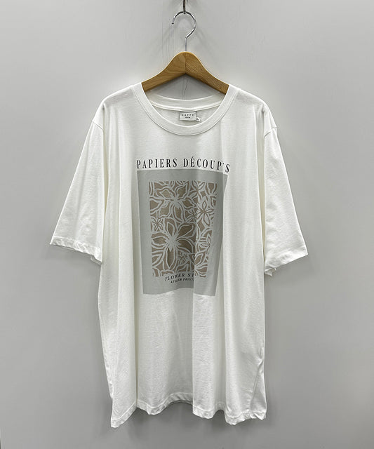 KAFFE curve ボタニカルアートプリントTシャツ