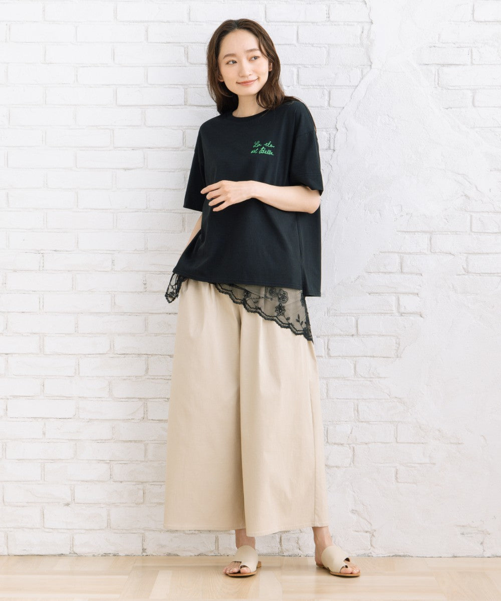 21号(6L～) [Rogique]フレンチグリーティングロゴTシャツ【先行予約】