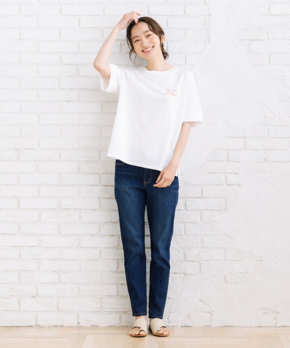 21号(6L～) [Rogique]フレンチグリーティングロゴTシャツ【先行予約】
