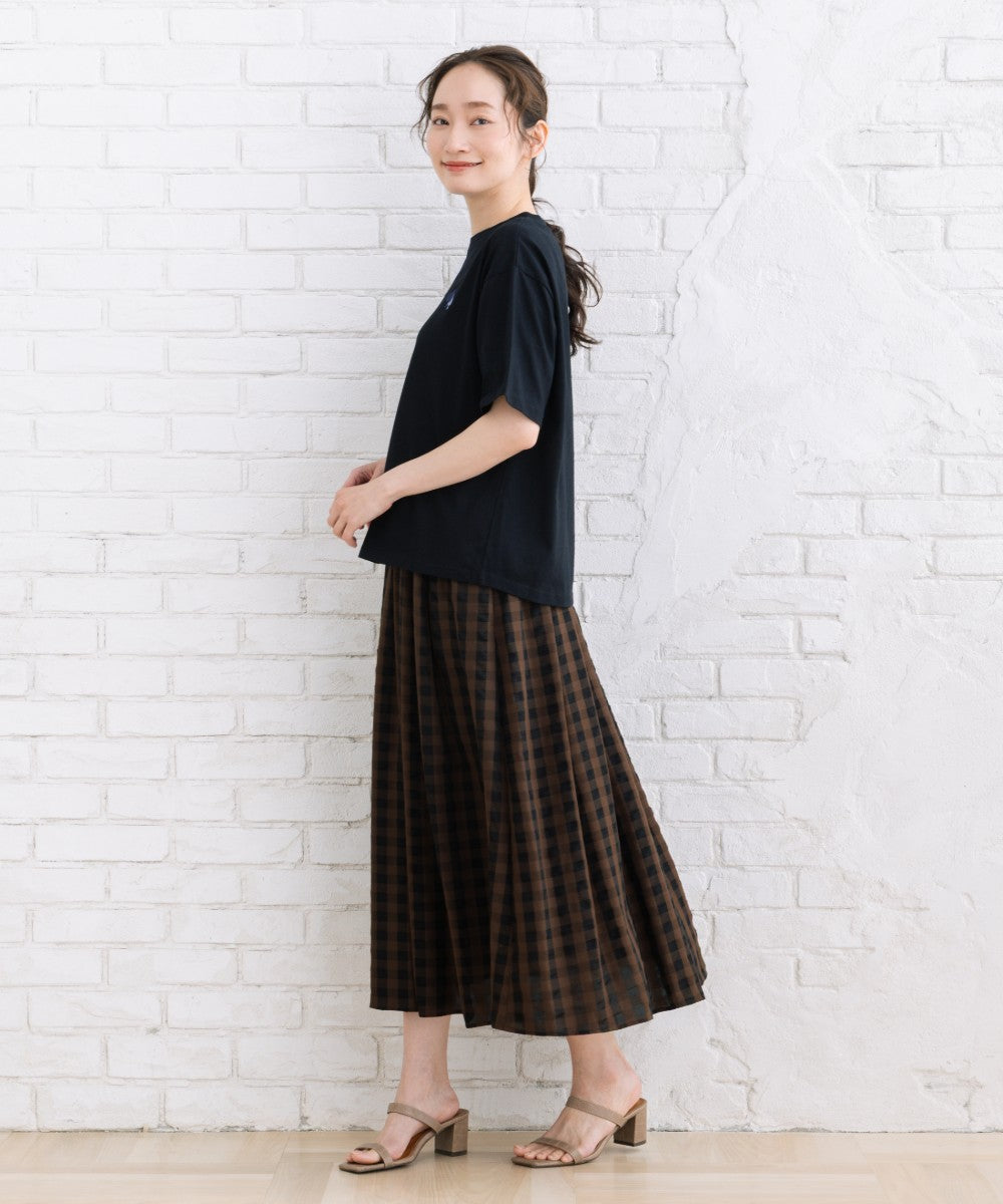 [Rogique]THE MACMILLAN Alice アリスバックプリントスペード刺繍Tシャツ