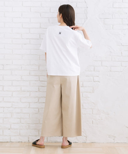 21号(6L～) [Rogique]THE MACMILLAN Alice モノクロアリスプリントスペードトランプ刺繍Tシャツ