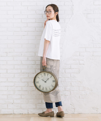 21号(6L～) [Rogique]THE MACMILLAN Alice Queen of Heartsバックプリントスペード刺繍Tシャツ
