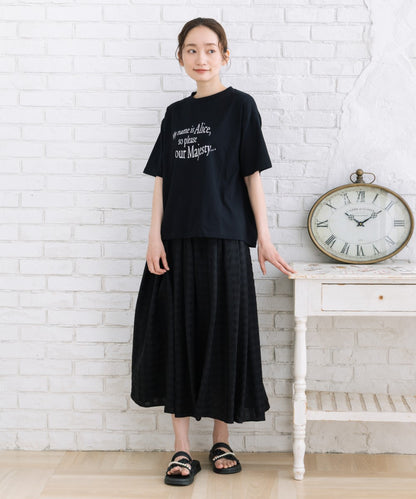 21号(6L～) [Rogique]THE MACMILLAN Alice Alice introduction スペードトランプ刺繍Tシャツ