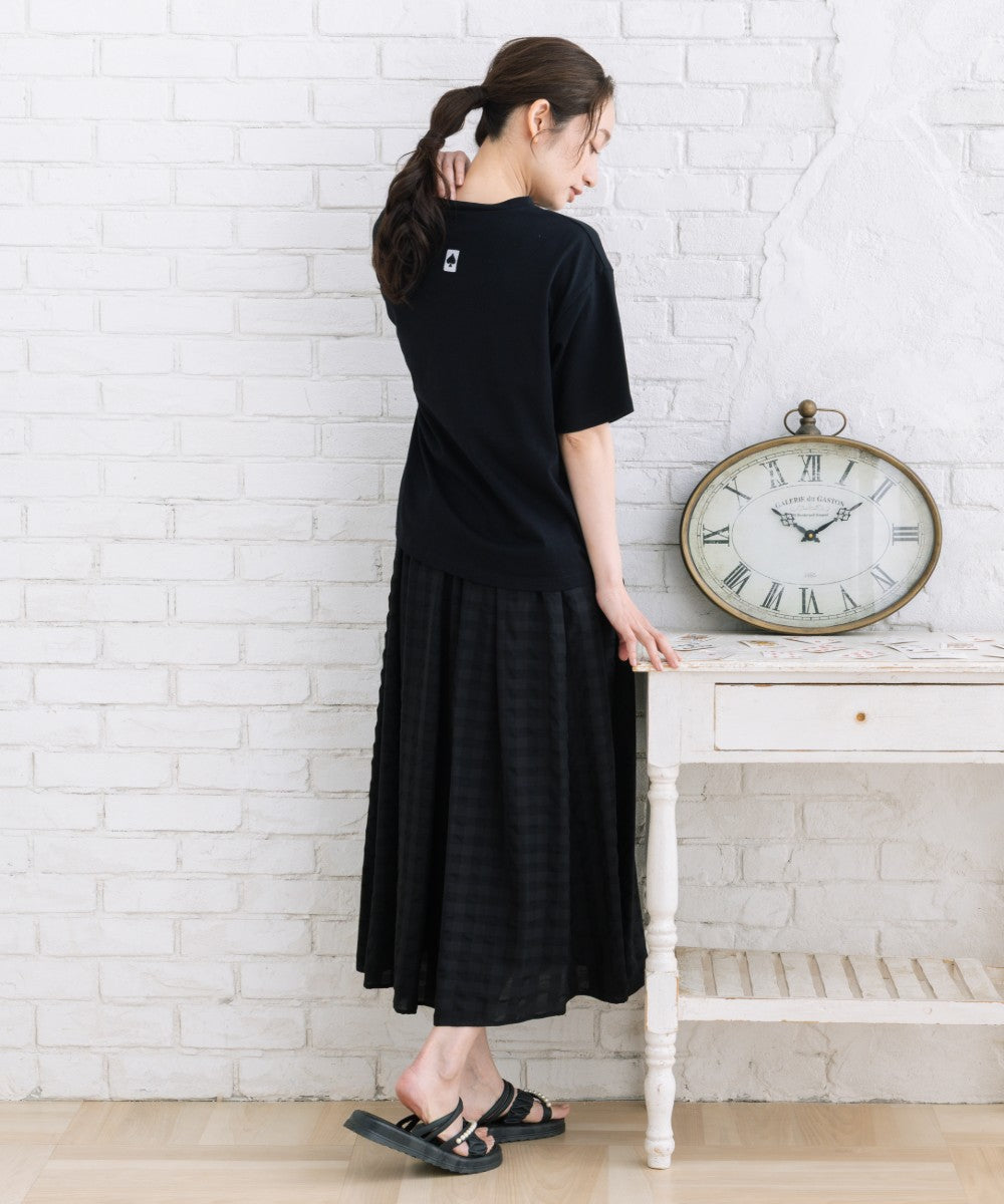 [Rogique]THE MACMILLAN Alice Alice introduction スペードトランプ刺繍Tシャツ