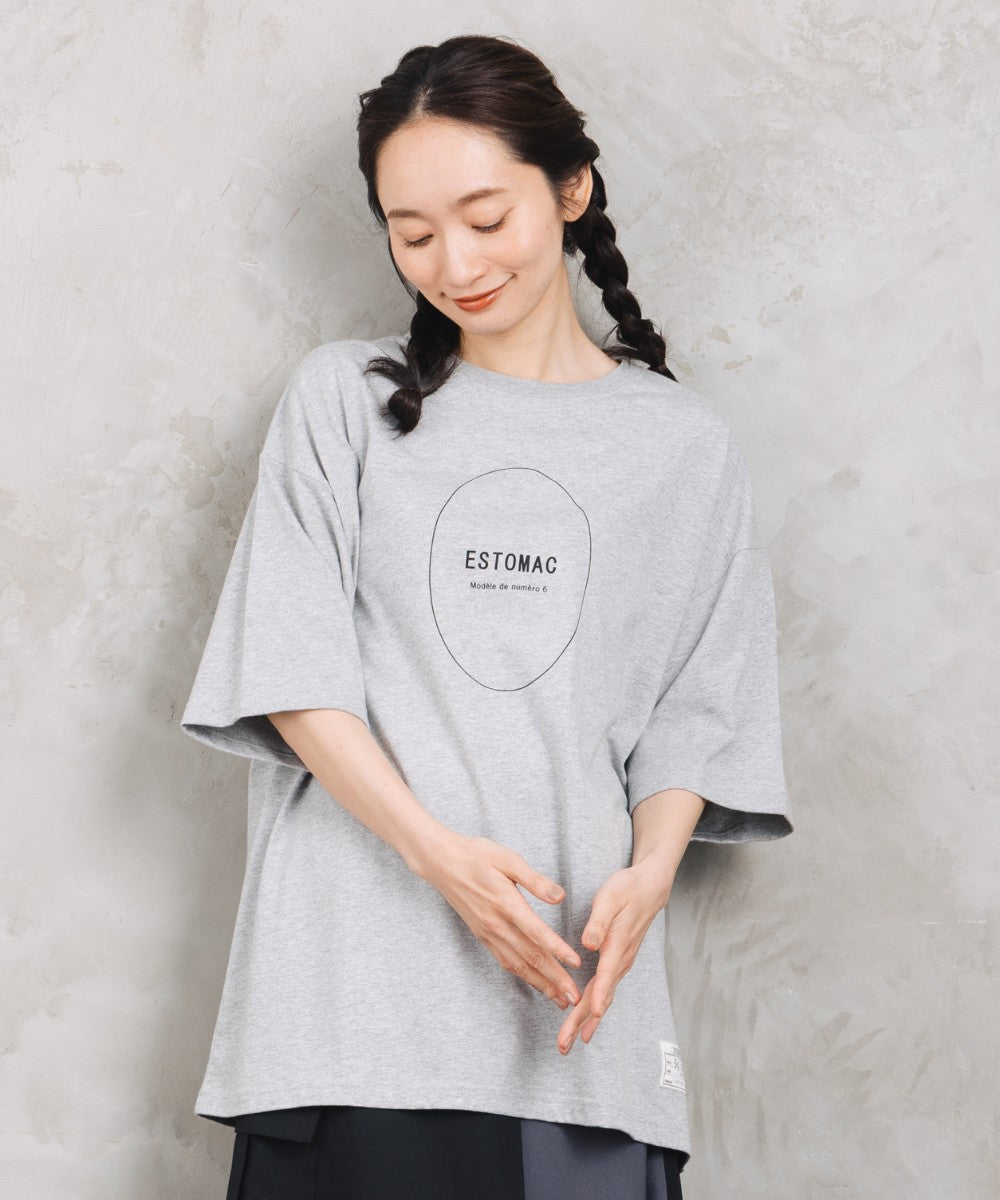 BLANC basque [Rogique]ニュアンスロゴプリントTシャツ
