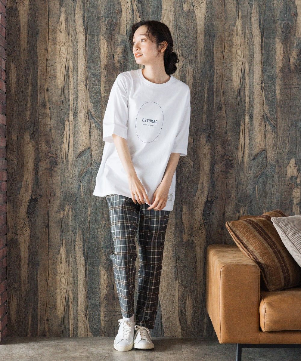 BLANC basque [Rogique]ニュアンスロゴプリントTシャツ
