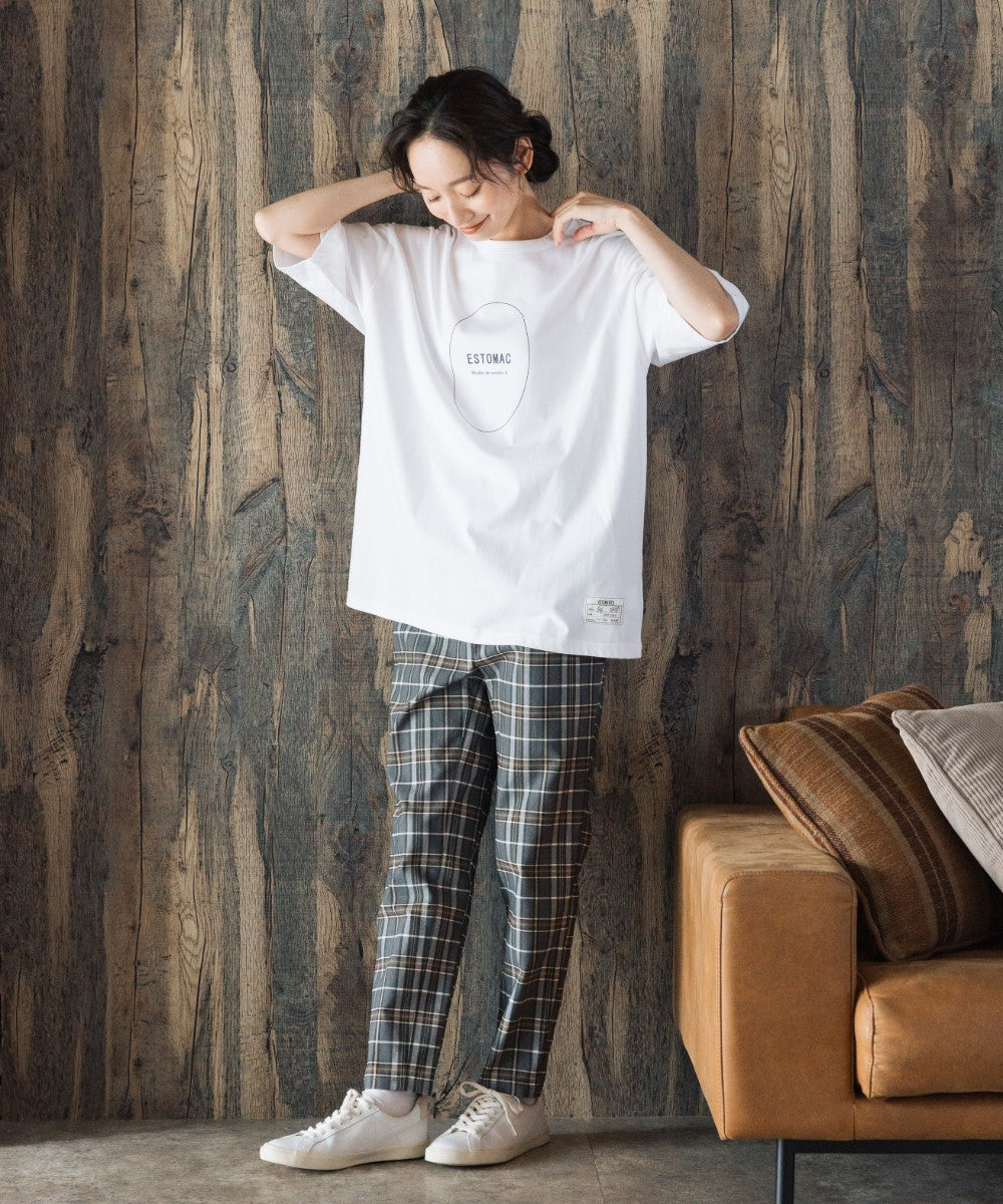 BLANC basque [Rogique]ニュアンスロゴプリントTシャツ