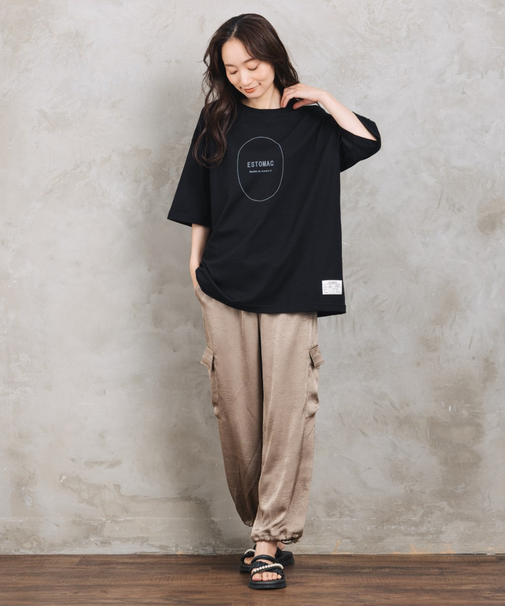 BLANC basque [Rogique]ニュアンスロゴプリントTシャツ