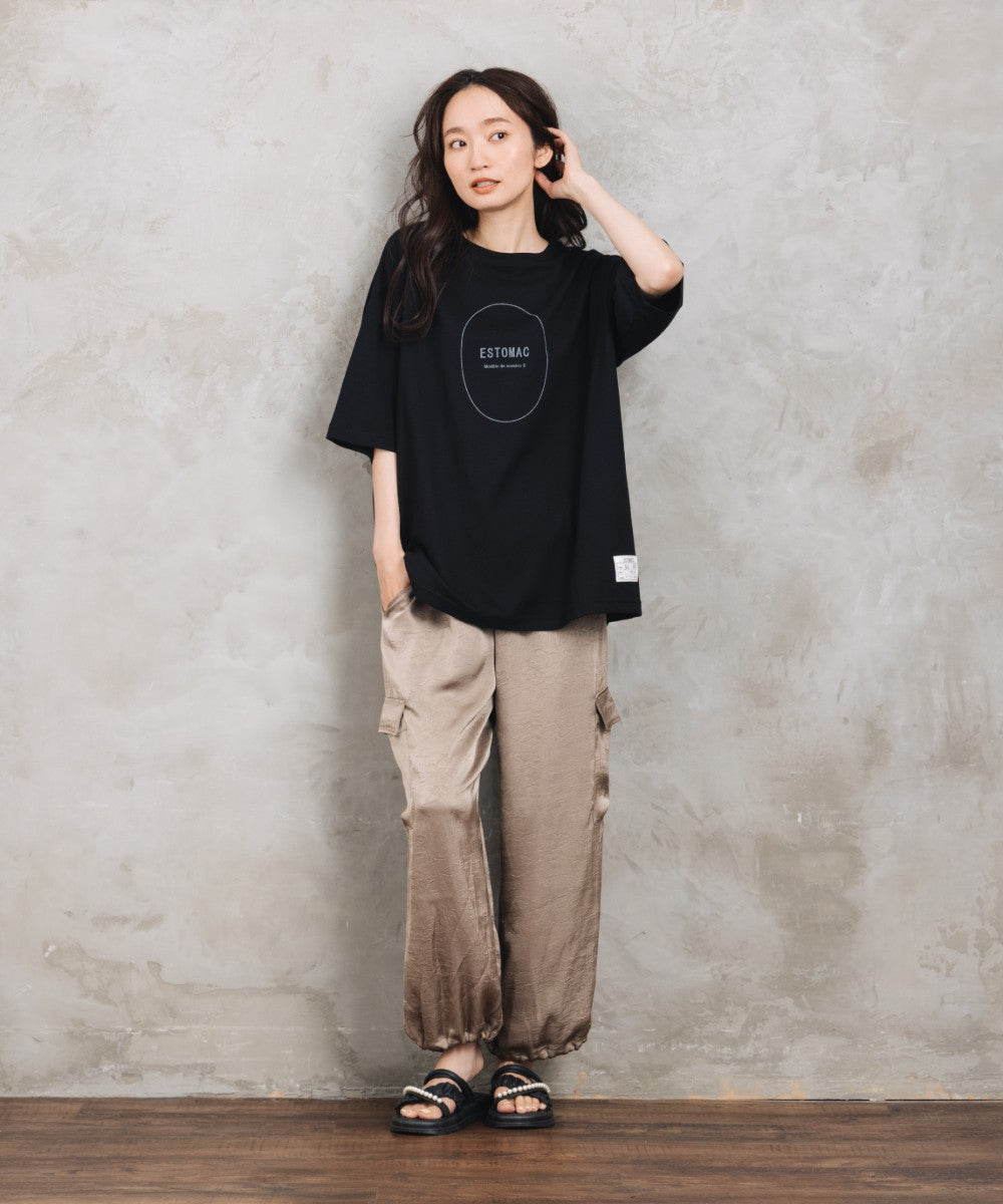 BLANC basque [Rogique]ニュアンスロゴプリントTシャツ